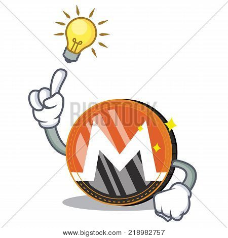 Have an idea Monero coin character cartoon vector illustration