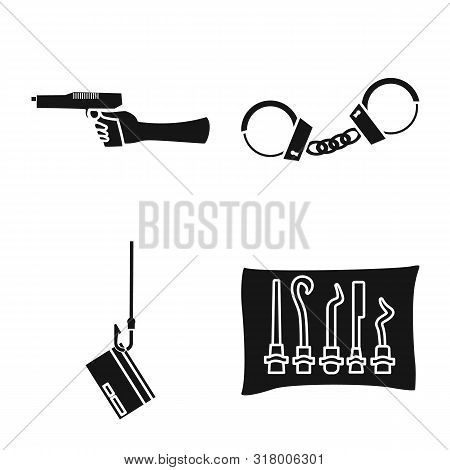 Vector Design Of Robber And Villain Icon. Collection Of Robber And Police Vector Icon For Stock.