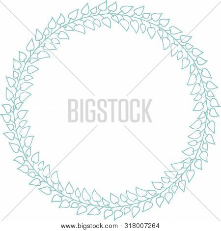 Wreath Of Leaves For Frame And Decor