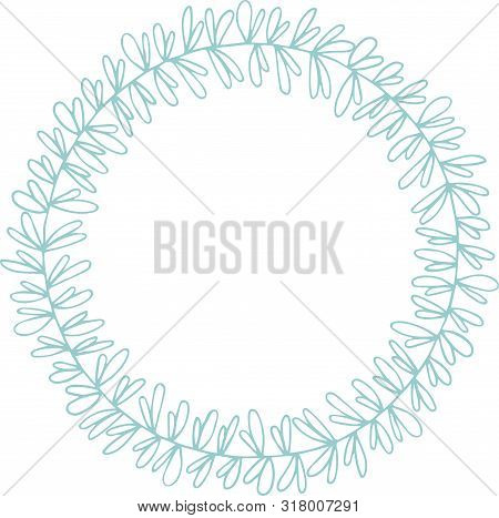 Wreath Of Leaves For Frame And Decor