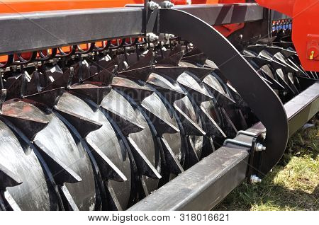 Cherkasy, Ukraine - May 18, 2018: Modern Agricultural Machinery Exhibited At The  Agricultural Exhib