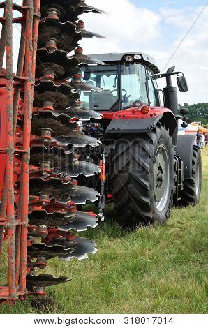 Cherkasy, Ukraine - May 18, 2018: Modern Agricultural Machinery Exhibited At The  Agricultural Exhib