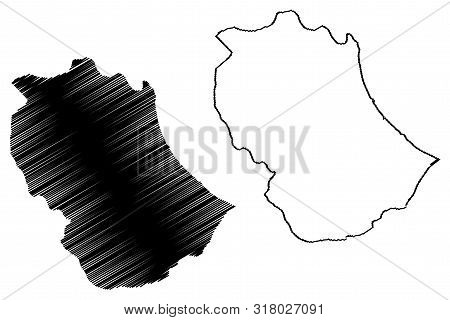 Gabes Governorate (governorates Of Tunisia, Republic Of Tunisia) Map Vector Illustration, Scribble S