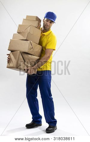 Brazilian Mailman On A White Background