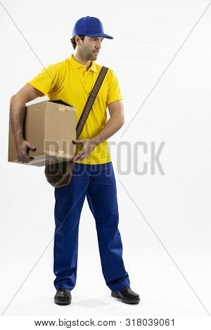 Brazilian Mailman On A White Background
