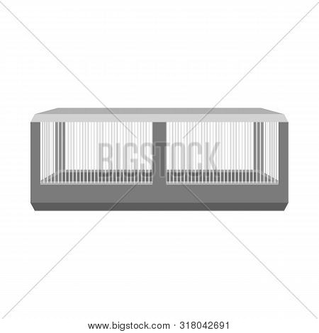 Isolated Object Of Cage And Bird Symbol. Collection Of Cage And Hen Stock Vector Illustration.