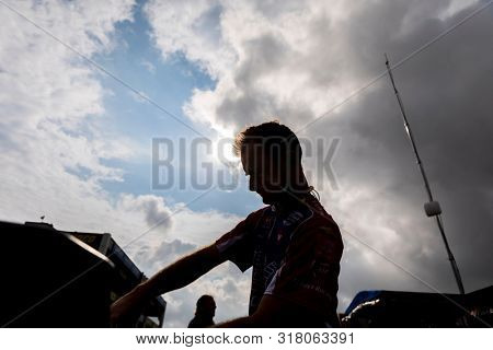 August 17, 2019 - Long Pond, Pennsylvania, USA: The NTT IndyCar Series teams prepare to practice for the ABC Supply 500 at Pocono Raceway in Long Pond Pennsylvania.