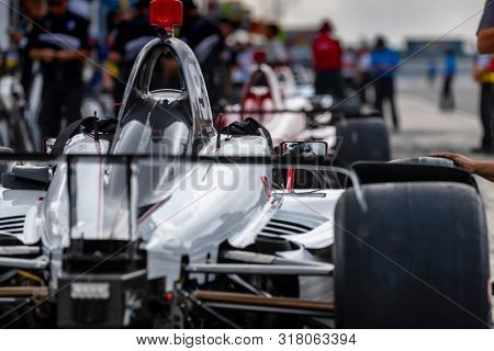 August 17, 2019 - Long Pond, Pennsylvania, USA: The NTT IndyCar Series teams prepare to practice for the ABC Supply 500 at Pocono Raceway in Long Pond Pennsylvania.