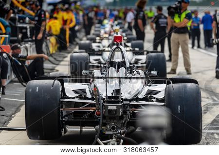 August 17, 2019 - Long Pond, Pennsylvania, USA: The NTT IndyCar Series teams prepare to practice for the ABC Supply 500 at Pocono Raceway in Long Pond Pennsylvania.