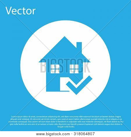 Blue House Check Mark Vector Photo Free Trial Bigstock