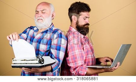 Father And Son. Technology Development And Improvement. Technology Generation Battle. Modern Life. R