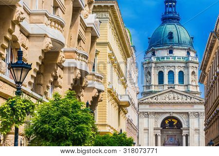 Architecture Of Zrinyi Utca In Budapest, Hungary