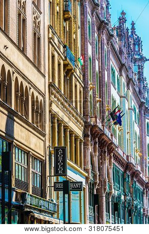 Budapest, Hungary - Jul 30, 2019: Historic Architecture Of Downtown Budapest, Hungary