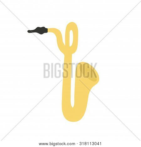Musical Instrument Saxophone On White Background Vector Illustration Design