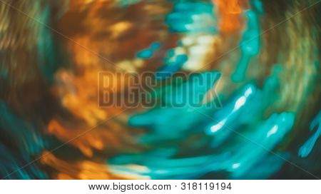 Blurred Abstract Bokeh Background Of City Lights At Night