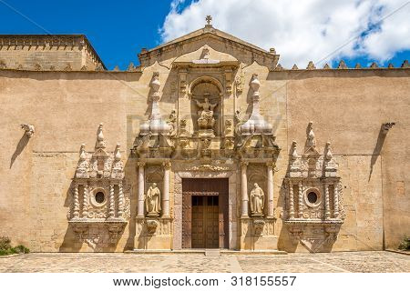View At The Portal Of Church Of Santa Maria De Poblet - Spain