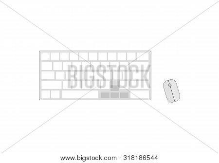 Keyboard Icon With Mouse For Offfice Work