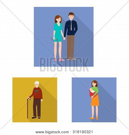Vector Design Of Generation And Happy Icon. Collection Of Generation And Avatar Stock Vector Illustr