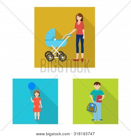 Vector Illustration Of Generation And Happy Logo. Set Of Generation And Avatar Stock Vector Illustra