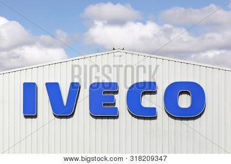 Sevrey, France - June  22, 2019: Iveco Logo On A Building. Iveco, An Acronym For Industrial Vehicles