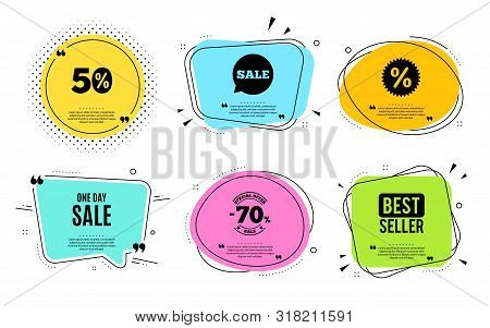 One Day Sale. Best Seller, Quote Text. Special Offer Price Sign. Advertising Discounts Symbol. Quota