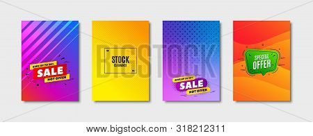 Stock Clearance Sale Symbol. Cover Design, Banner Badge. Special Offer Price Sign. Advertising Disco