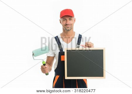 Good News. Decorator Creative Work. Professional Occupation. Education For Decorator. Paint And Reno