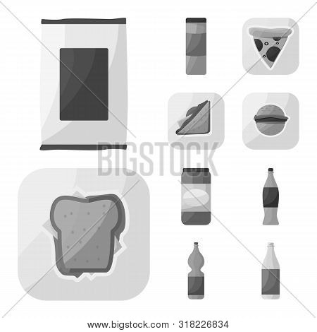 Vector Design Of Bar And Consumer Logo. Set Of Bar And Industry Stock Vector Illustration.