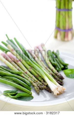 High Key Vegetables On A Plate