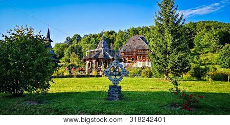 Barsana Monastery - August 16. Unidentified Tourists Visiting Barsana Monastery On August 16, 2019. 