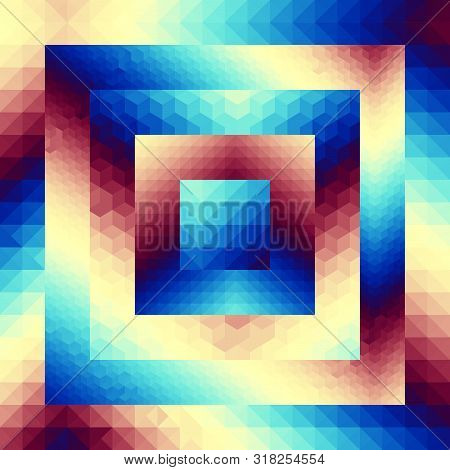 Geometric Abstract Pattern In Low Poly Style.