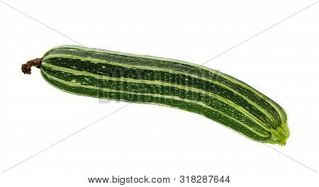 Zucchini Isolated. Zucchini Or Courgettes Isolated On White Background.