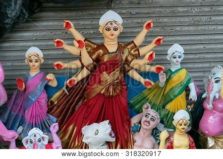 Clay Idol Of Goddess Durga