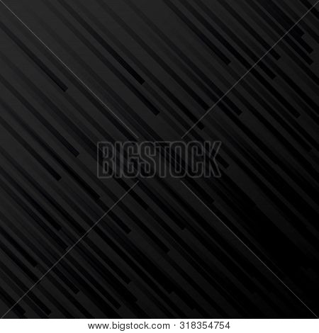 Abstract Black And Gray Gradient Stripe Diagonal Line Background. Elegant Geometric Backdrop. Vector