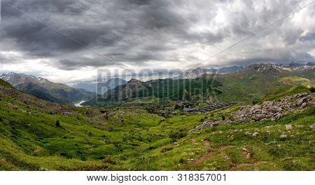 A View Of Formigal - Spain. Formigal Town In Northern Spain, Bad Weather