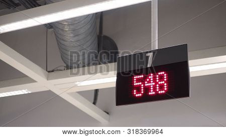 Digital Sign For Queue Counter. (display Board System In Led Light.)
