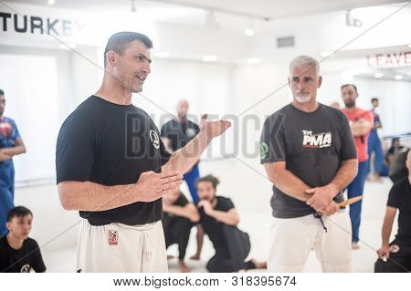 Kapap Instructors Altin Qoku And Fabian Garcia With His Students