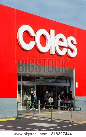 Melbourne, Australia - June 16, 2019: Coles Is An Australian Supermarket Chain With More Than 700 St