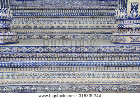 Chantaburi, Thailand - 4 August 2019 : Blue Church,pak Nam Khaem Nu Temple,chathaburi,thailand
