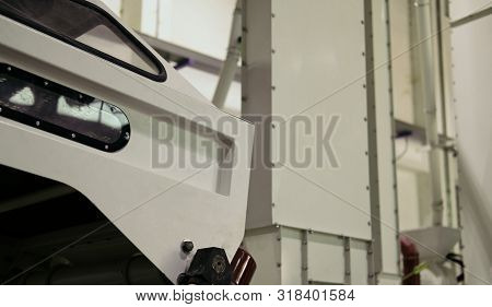 Precleaner Destoner Machine. Coffee Processing In Food Factory Industry
