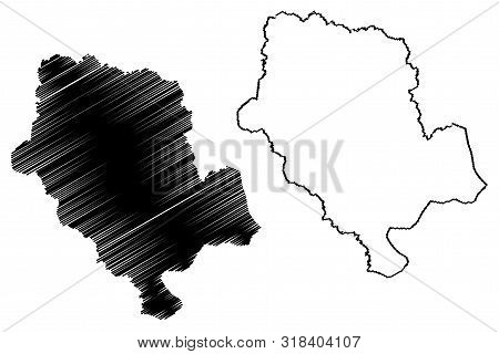 Cibitoke Province (republic Of Burundi, Provinces Of Burundi, Western Region) Map Vector Illustratio