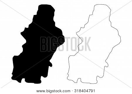 Francisco Morazan Department (republic Of Honduras, Departments Of Honduras) Map Vector Illustration
