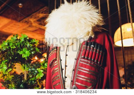Detail Of The National Costume Of The Caucasian Highlander, Pockets For Rifle Charges, Circassian.