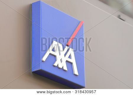 London England - June 2, 2019: Axa Insurance Company France