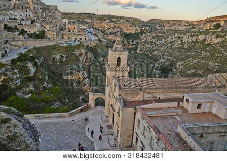The Bell Of A Church In The Panorama Of The City Of Matera In Italy