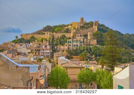 View At The Castle At Capdepera - Castel De Capdepera - Majorca Spain At A Sunny Spring Day