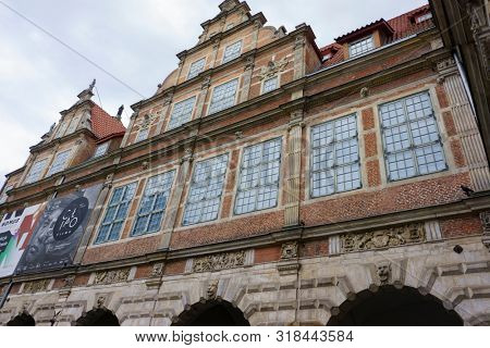 Gdansk, Poland - August 12, 2019: Architecture of the Old Town in Gdansk,Â Pomerania Province,Â Poland, Gdansk is the Historical Capital of Polish Pomerania with Medieval Old Town Architecture
