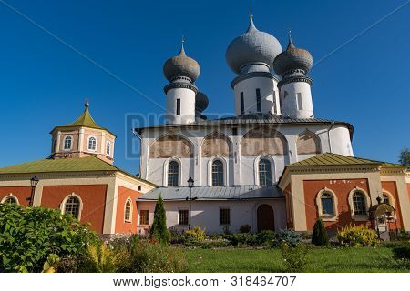 Assumption Cathedral In Tikhvin Assumption (bogorodichny Uspensky)   Monastery,  Tikhvin, Russia