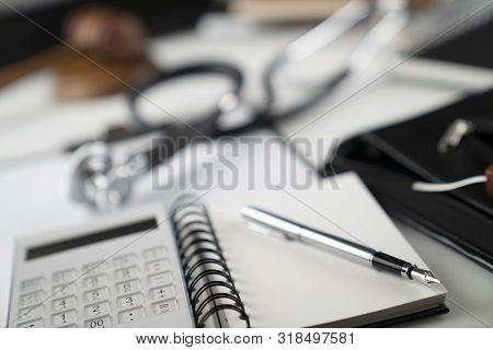 Medical Law Concept.  Gavel And Stethoscope On The Wihte Table.