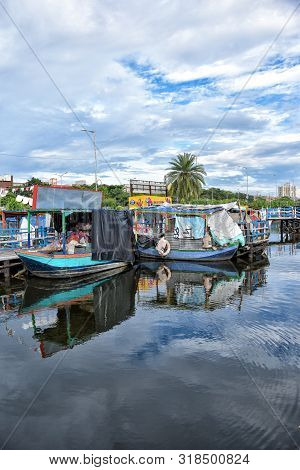 Kolkata, India-july 27,2019: Floating Market In Kolkata- The First In Bengal Opened Up This January.